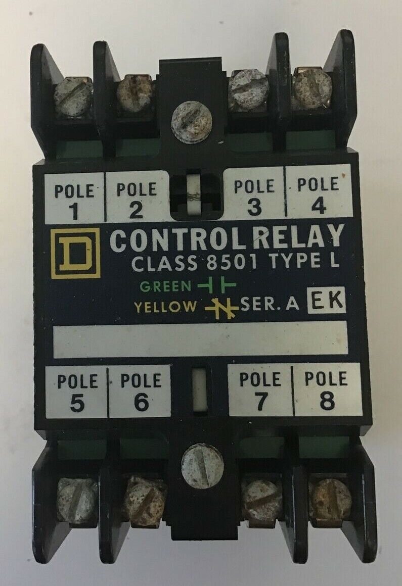 SQUARE D 8501 LO-80 AC MAGNETIC RELAY SER.A 120-60/110-50
