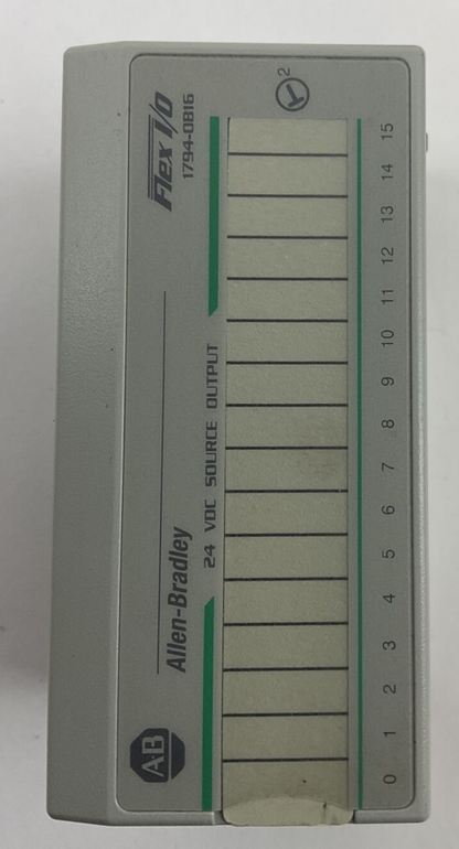 ALLEN BRADLEY 1794-OB16 SOURCE OUTPUT 24VDC SER.A REVA02 F/WREV. BLANK**LOTOF7**