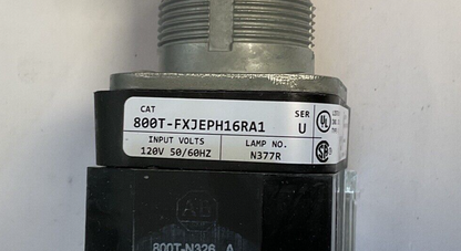 ALLEN BRADLEY 800T-FXJEPH16RA1 PUSH/PULL BUTTON E-STOP SER.U 120V 50/60HZ