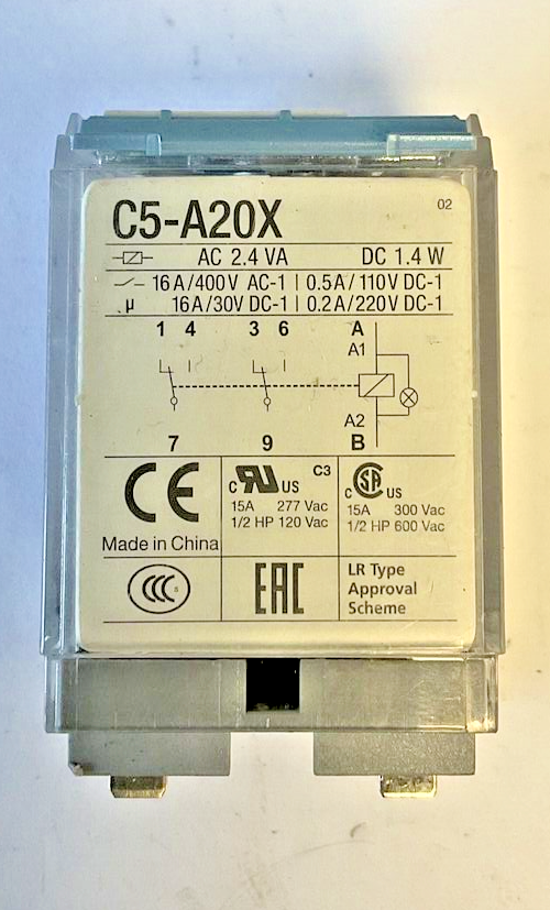 RELECO C5-A20X RELAY 24VDC MR-C 1/2HP 15A 277VAC ***LOTOF6***