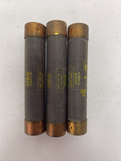 CEFCO 10KOTS50 10K ONE TIME FUSE 600VAC 50AMP CLASS H (LOT OF 3)