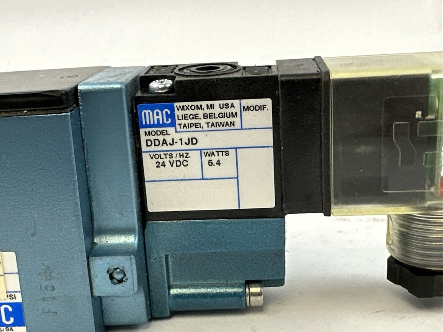 MAC 82A-EB-000-TM-DDAJ-1JD SOLENOID VALVE DDAJ-1JD 24VDC 5.4W