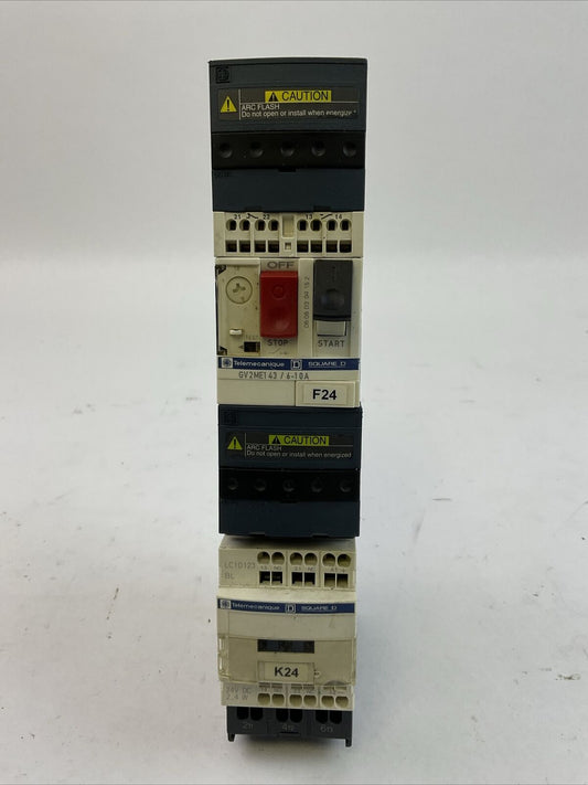 SCHNEIDER GV2ME143/6-10A CIRCUIT BREAKER LC1D123BL CONTACTOR COIL 24VDC LAD341