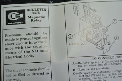 CUTLER-HAMMER CONTROL 9575H2732A SINGLE-POLE AC RELAY ***LOT OF 10***