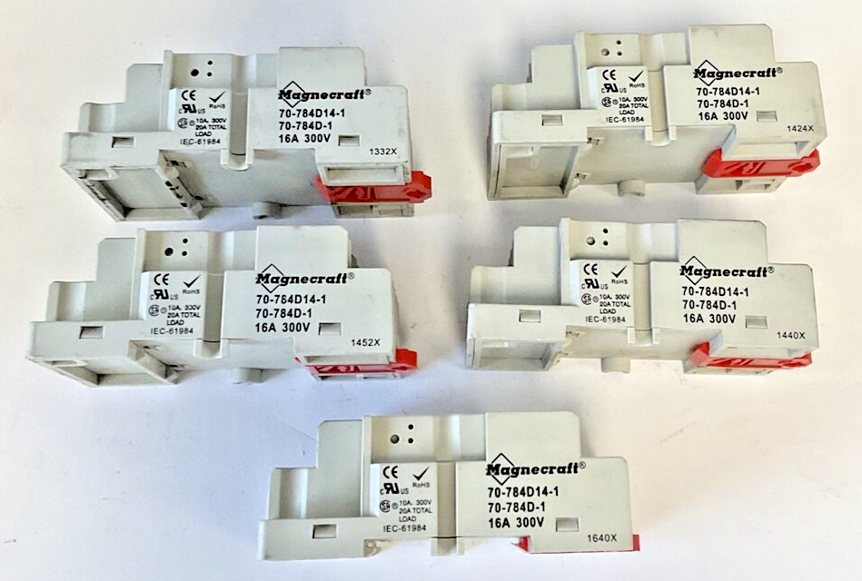 MAGNECRAFT 70-784D14-1 RELAY SOCKET 10A 300V ***LOTOF5***