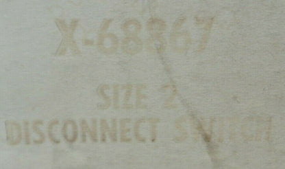 ALLEN-BRADLEY X-68867 SIZE 2 DISCONNECT SWITCH / NEW SURPLUS
