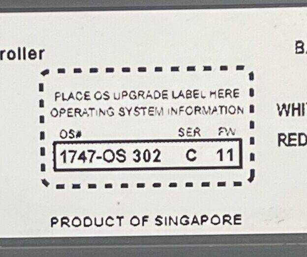 ALLEN BRADLEY 1747-L532 SER E SLC 5/03 16K CONTROLLER 1747-OS 302 SER C FW 11