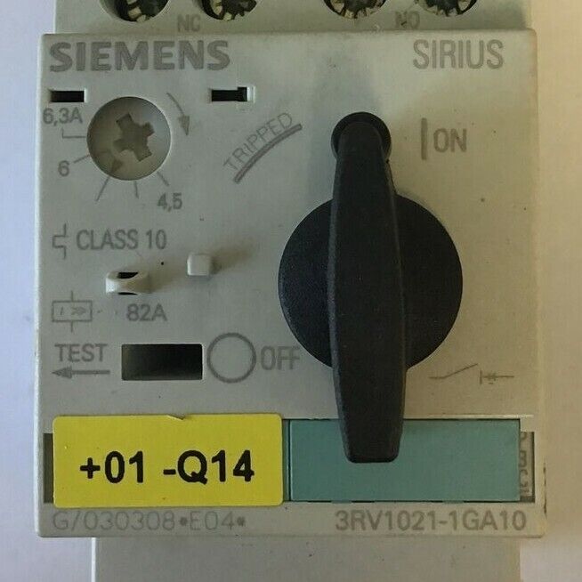 SIEMENS 3RV1021-1GA10 MOTOR STARTER 690V