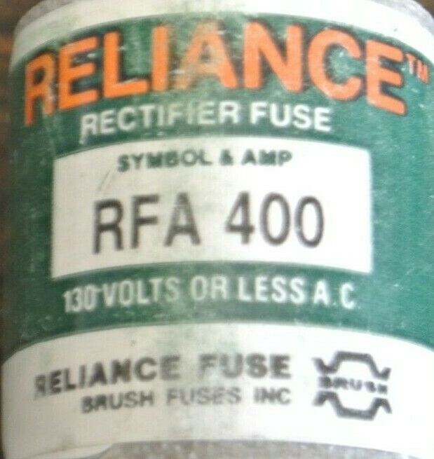 BOX of 10 / RELIANCE / BRUSH RFA400 RECTIFIER FUSES / 130V / 400A