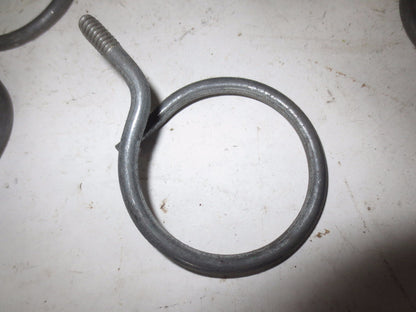 GALVANIZED BRIDLE RINGS - 2" - 1/4" THREAD - NEW SURPLUS - LOT of 21
