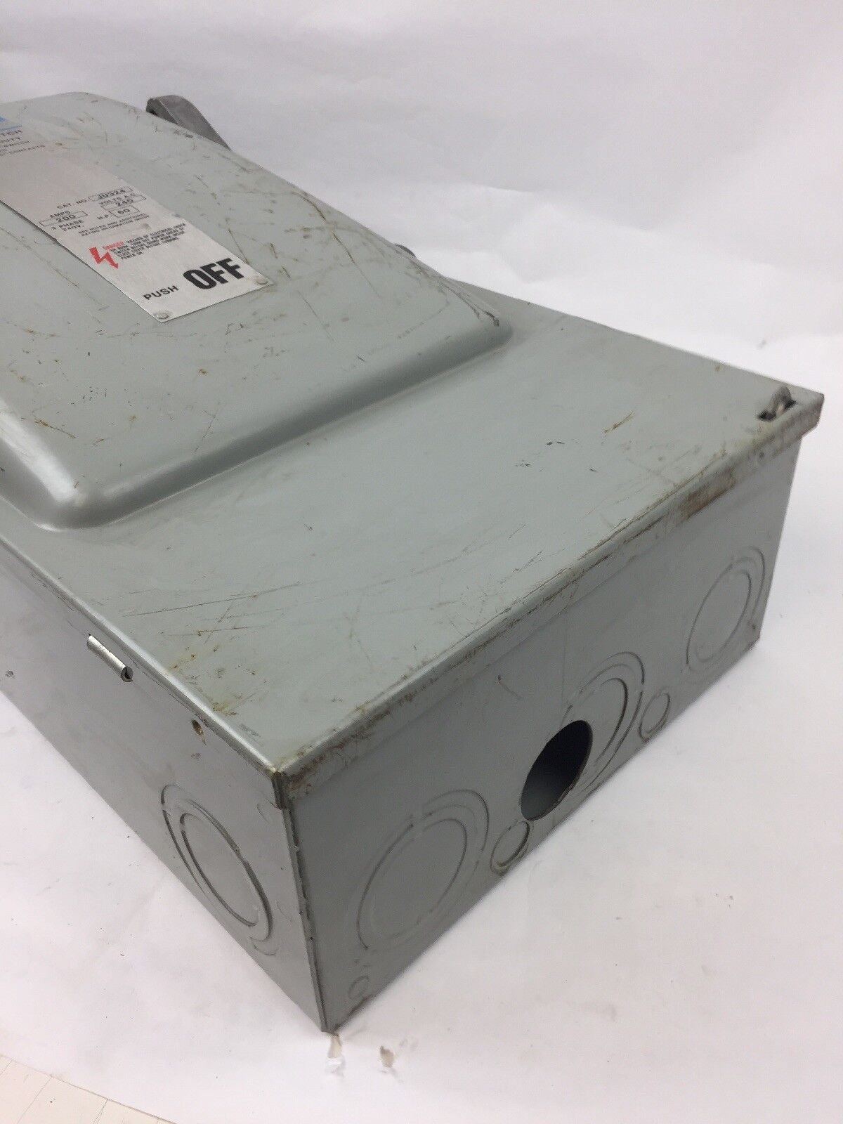 GOULD JU324 VACU-BREAK SWITCH WITH CLAMPMATIC  CONTACTS 200 AMPS 3 PHASE 240 VAC