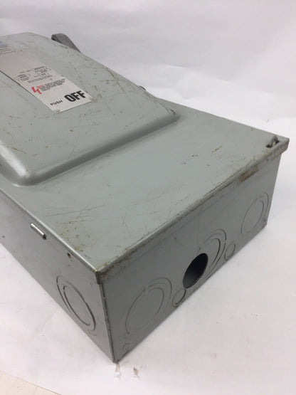 GOULD JU324 VACU-BREAK SWITCH WITH CLAMPMATIC  CONTACTS 200 AMPS 3 PHASE 240 VAC