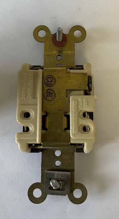 HUBBELL SINGLE RECEPTACLE 2POLE 3 WIRE 15A 125V