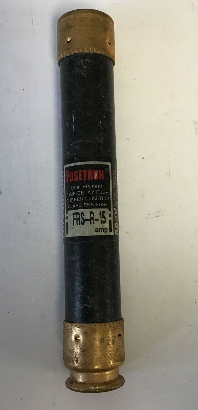 FUSETRON FRS-R-15 FUSE CLASS RK5 TIME DELAY 600VAC/300VDC ***LOTOF3***