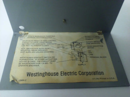 WESTINGHOUSE TYPE FB-EHB-EB 656D148G01 120V 60HZ 2.3A 147P372H01A MOTOR OPERATOR