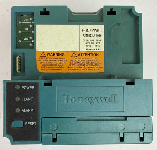 HONEY WELL RM7823 A 1016 FLAME SWITCH W/ ULTRAVIOLET FLAME AMPLIFLIER