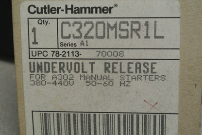 CUTLER-HAMMER C320MSR1L UNDERVOLT RELEASE for A302 MANUAL STARTER / 380-440V