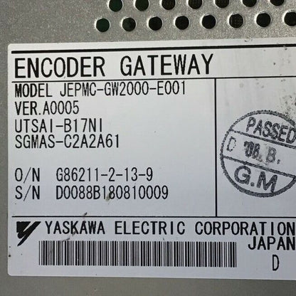 YASKAWA JEPMC-GW2000-E001 ENCODER GATEWAY VER.A0005