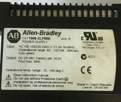 ALLEN BRADLEY 1606-XLP95E POWER SUPPLY SER.A AC100-120/220-240V 50-60HZ 95W