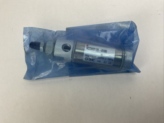 SMC NCDMB106-0100 PNEUMATIC CYLINDER MAX PRESS 250PSI (1.7MPa)