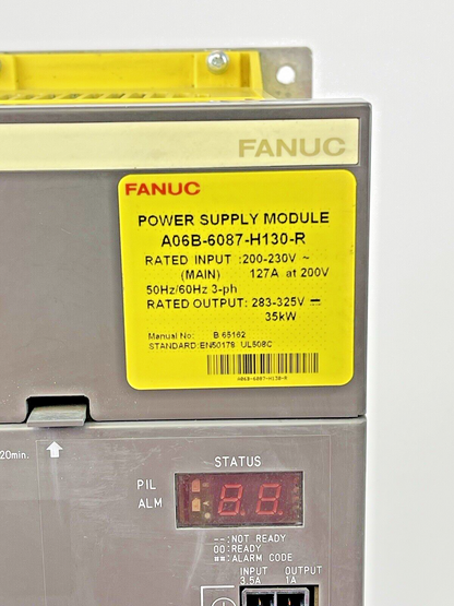 FANUC - A06B-6087-H130-R - POWER SUPPLY MODULE - 200-230V,3-PH,50Hz-60Hz,35kW