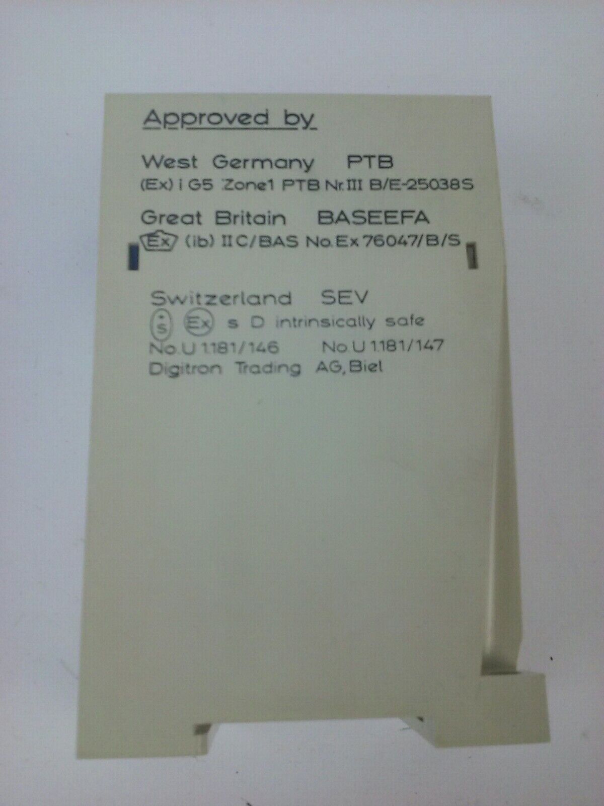 PEPPERL + FUCHS WE74/EX1 SWITCH AMPLIFIER R.B. DENISON PROXSWITCH 120V SUPPLY