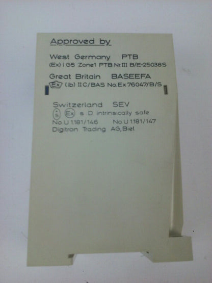 PEPPERL + FUCHS WE74/EX1 SWITCH AMPLIFIER R.B. DENISON PROXSWITCH 120V SUPPLY
