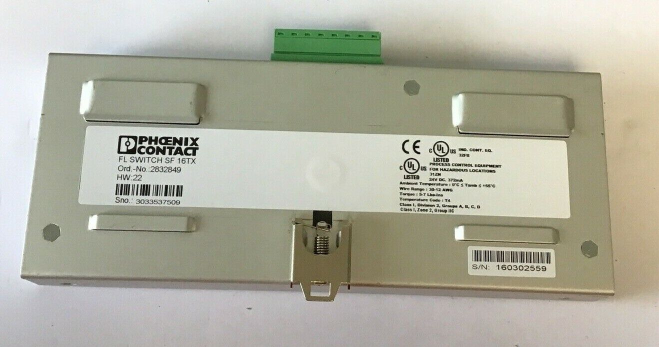 PHOENIX CONTACT FL SWITCH SF 16TX ETHERNET MODULE 24VDC