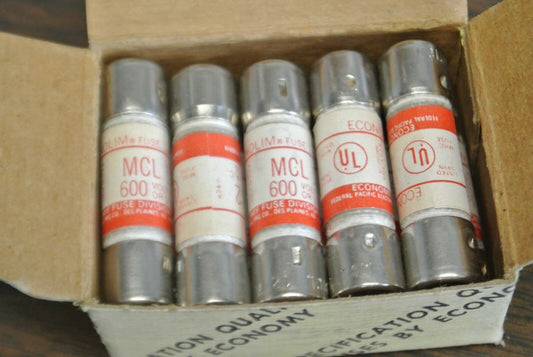 BOX of 10 / ECONOMY / FPE MCL-12 ECONOLIM FUSE / 12A / 600V / NEW SURPLUS