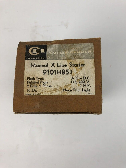 CUTLER-HAMMER MANUAL X LINE STARTER 9101H85B, 2 P, 1PH, 115/230V, 1H.P., NEW