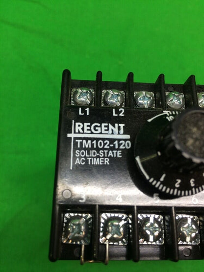 REGENT CONTROLS TM102-120 SOLID STATE AC TIMER 120VAC