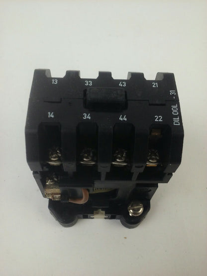 KLOCKNER MOELLER DIL00L-31-NA CONTACTOR RELAY 120V COIL 3PH 300VAC 20A 1HP