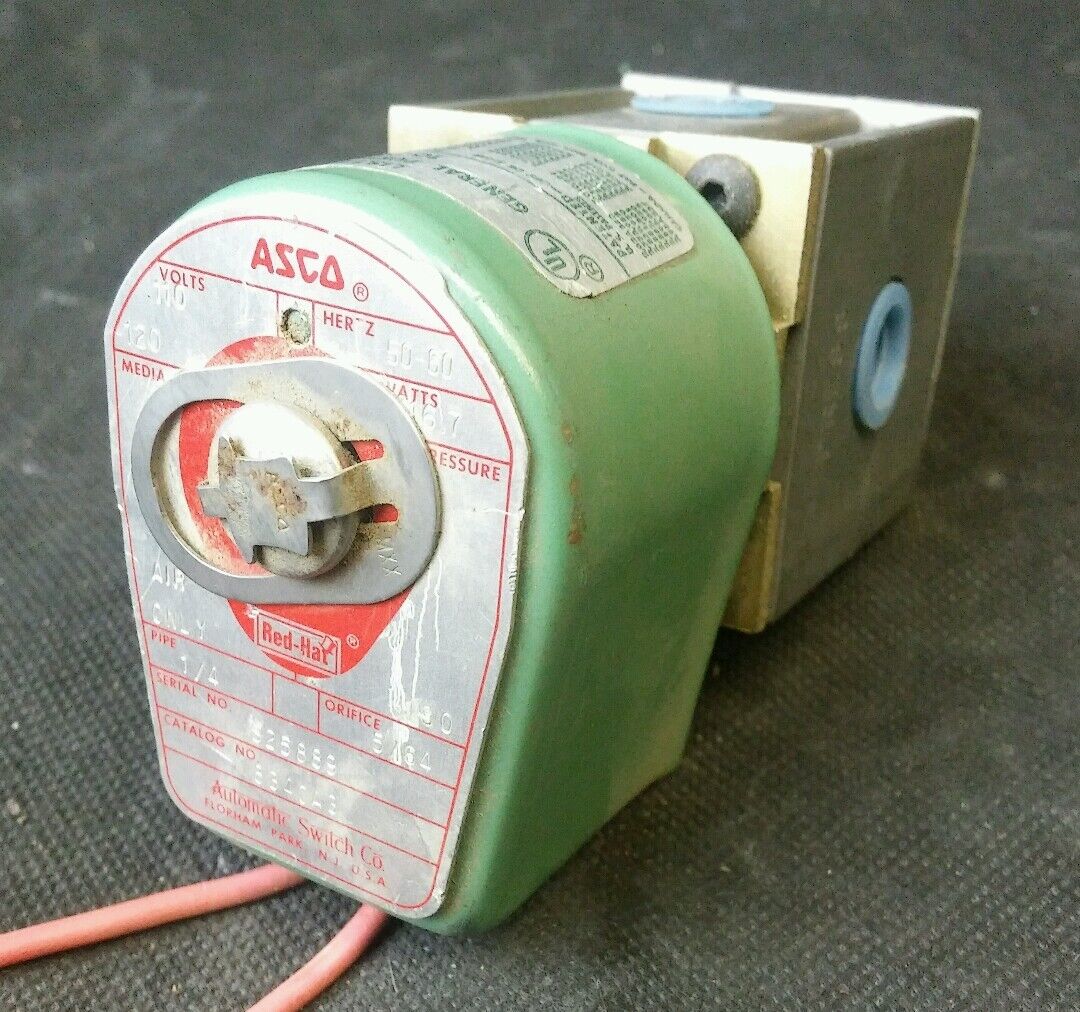 ASCO 8340A3 RED-HAT VALVE 110/120V 1/4" PIPE 5/64 ORIFICE 150psi AIR