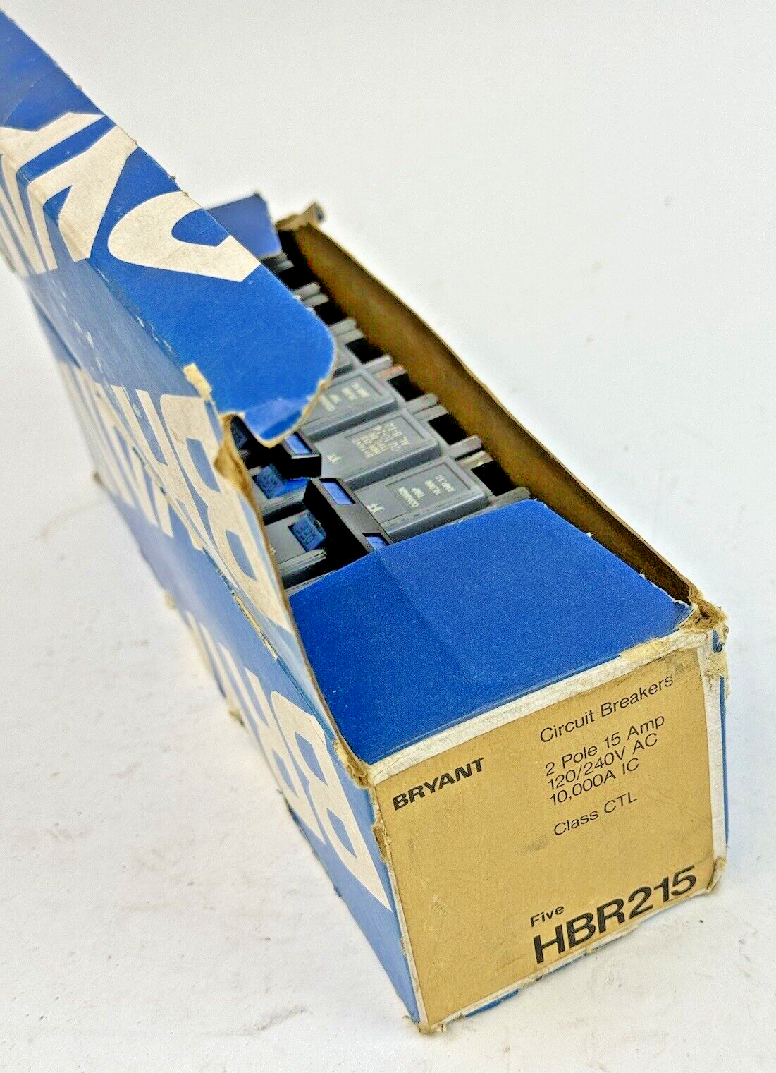 BRYANT *BOX OF 5* - HBR215 - COMMON TRIP CIRCUIT BREAKERS - 2 POLE/15 A/240 VAC