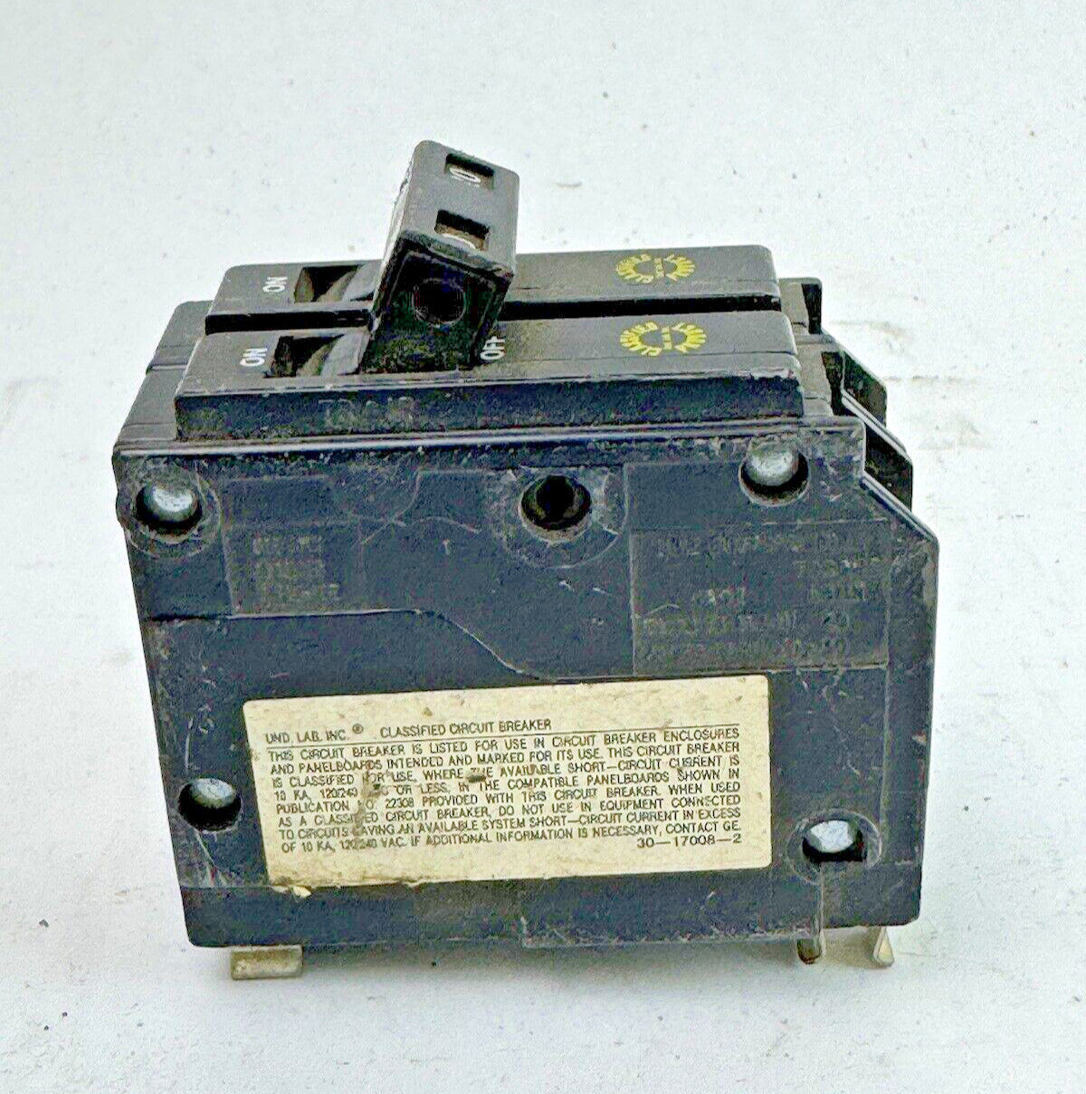 GE - TQ2120 - COMMON TRIP CIRCUIT BREAKER - 2 POLE, 20 A, 240 VAC, TYPE TQ