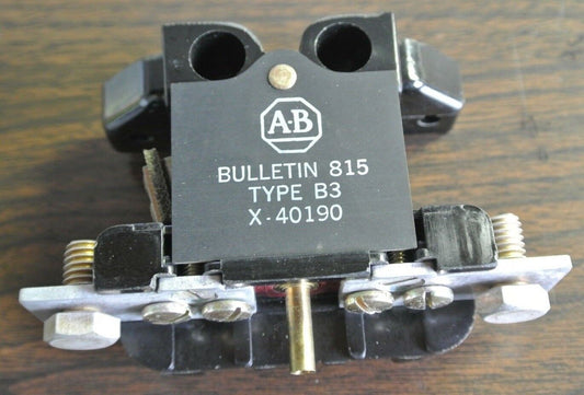 ALLEN-BRADLEY X-40190 L. H. OVERLOAD RELAY for 709 SERIES SIZE 3 STARTERS