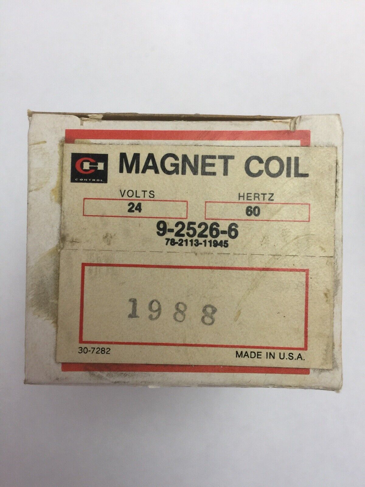 CUTLER HAMMER 9-2526-6 MAGNET COIL 24V 60HZ