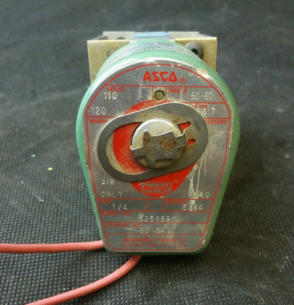 ASCO 8340A3 RED-HAT VALVE 110/120V 1/4" PIPE 5/64 ORIFICE 150psi AIR