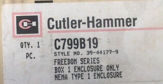 CUTLER HAMMER C799B19 39-44177-9 FREEDOM SERIES BOX1 ENCLOSURE ONLY NEMA TYPE 1