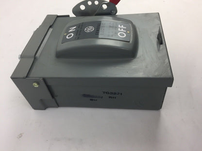 GE TG3221RH GENERAL DUTY SAFETY SWITCH 3SN POLES 120-240 VOLTS 240AC 30AMPS