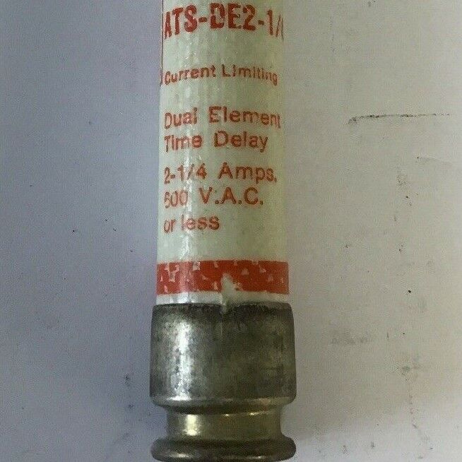 GOULD ATS-DE2-1/4R FUSE RK5 2-1/4AMP 600VAC DUAL ELEM. TIME DEL.***LOTOF10***