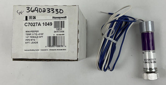HONEYWELL C7027A 1049 MINI-PEEPER U.V. SENSOR 1/2"FEMALE