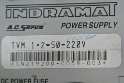 INDRAMAT TVM-1-2-50-115V (***) / AC SERVO POWER SUPPLY