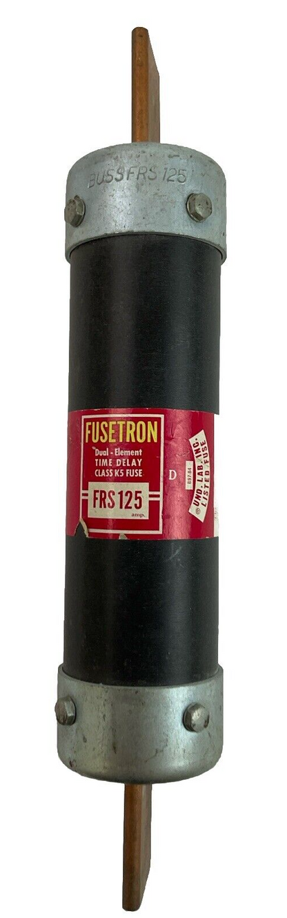 FUSETRON FRS125 DUAL-ELEMENT TIME DELAY FUSE 600VAC 125AMP