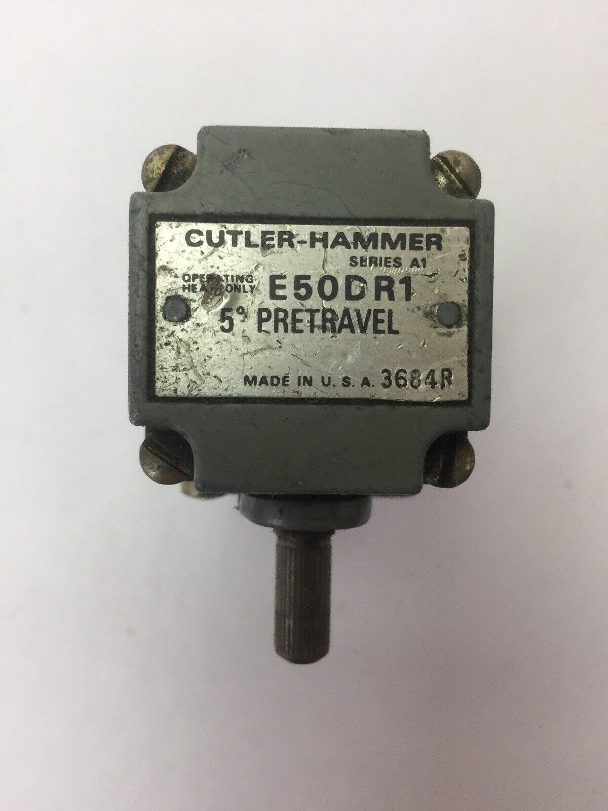 CUTLER HAMMER E50SBN LIMIT SWITCH 120VAC SER A2 NEMA B150 E50DR1 OPERATING HEAD