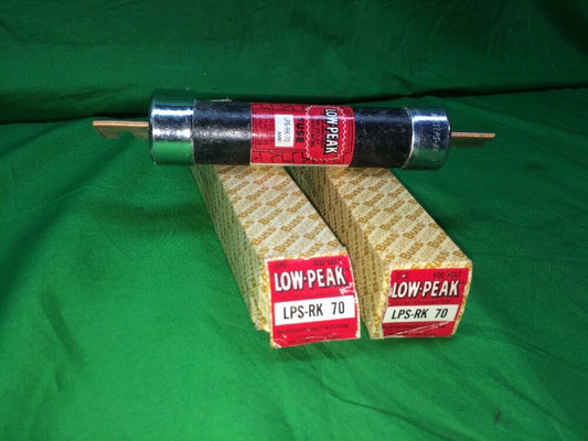 *LOT OF 2* BUSSMANN LOW-PEAK FUSE CAT# LPS-RK-70 70A 600V