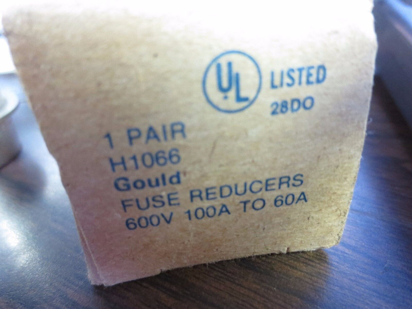 GOULD H1066 FUSE REDUCERS, 600V 100A to 60A - NEW SURPLUS - TWO PAIR / LOT of 4