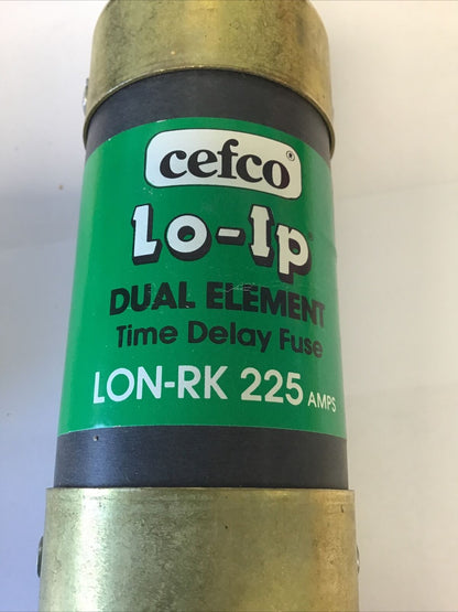 CEFCO LON-RK 225 FUSE LO-IP DUAL ELEMENT TIME DELAY FUSE CLASS RK1 250VAC