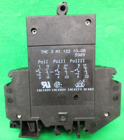 BOX of 2 / PHOENIX CONTACT TMC-3-M1-122-10.0A CIRCUIT BREAKER 10AMP  NEW SURPLUS