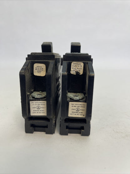 CUTLER HAMMER / WESTINGHOUSE QCL1050 CIRCUIT BREAKER 50A 1P 120/240VAC(LOT OF 2)